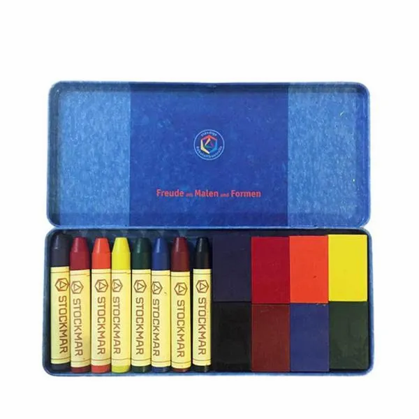 Beeswax Crayons - 8 Blocks & 8 Sticks-Crayons-Stockmar-4019365350817-Stardust-Store
