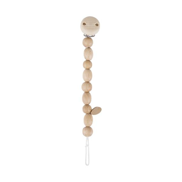 Wooden Soother Chain - Natural Wood-Pacifier Clips & Holders-Heimess-4011534300807-Stardust-Store