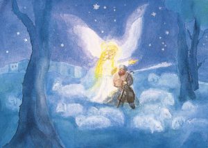 Dorothea Schmidt Annunciation to the Shepherds - Postcard-Advent & Christmas Postcards-Waldorf Postcards--Stardust-Store