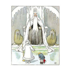 Elsa Beskow King Winter - Postcard-Autumn - Winter Postcards-Hjelms-7393182169003-Stardust-Store