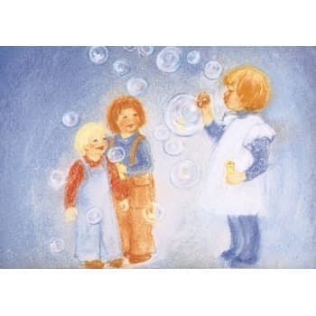 Marjan van Zeyl Blowing Bubbles - Postcard-Spring - Summer Postcards-Marjan van Zeyl-8717185563290-Stardust-Store