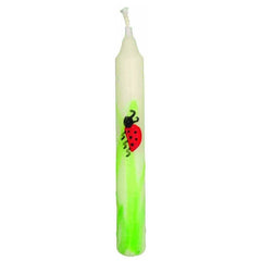 Birthday Candle - White with Lady Beetle-Birthday Candles-Glückskäfer--Stardust-Store