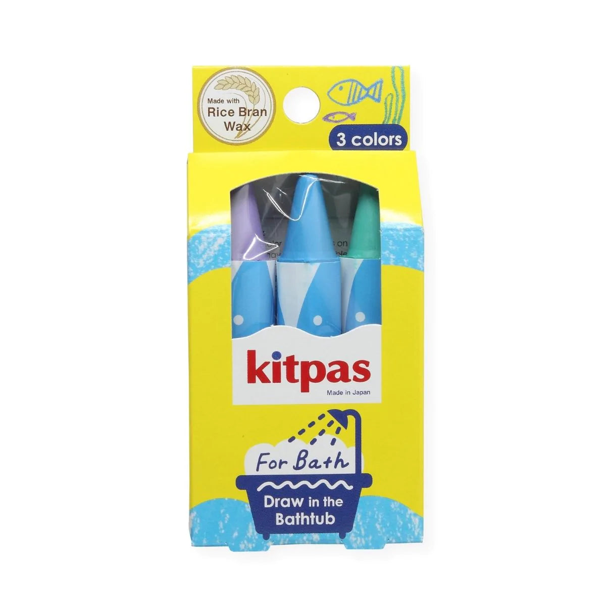 Kitpas Bath Crayons Rice Wax 3 Colours