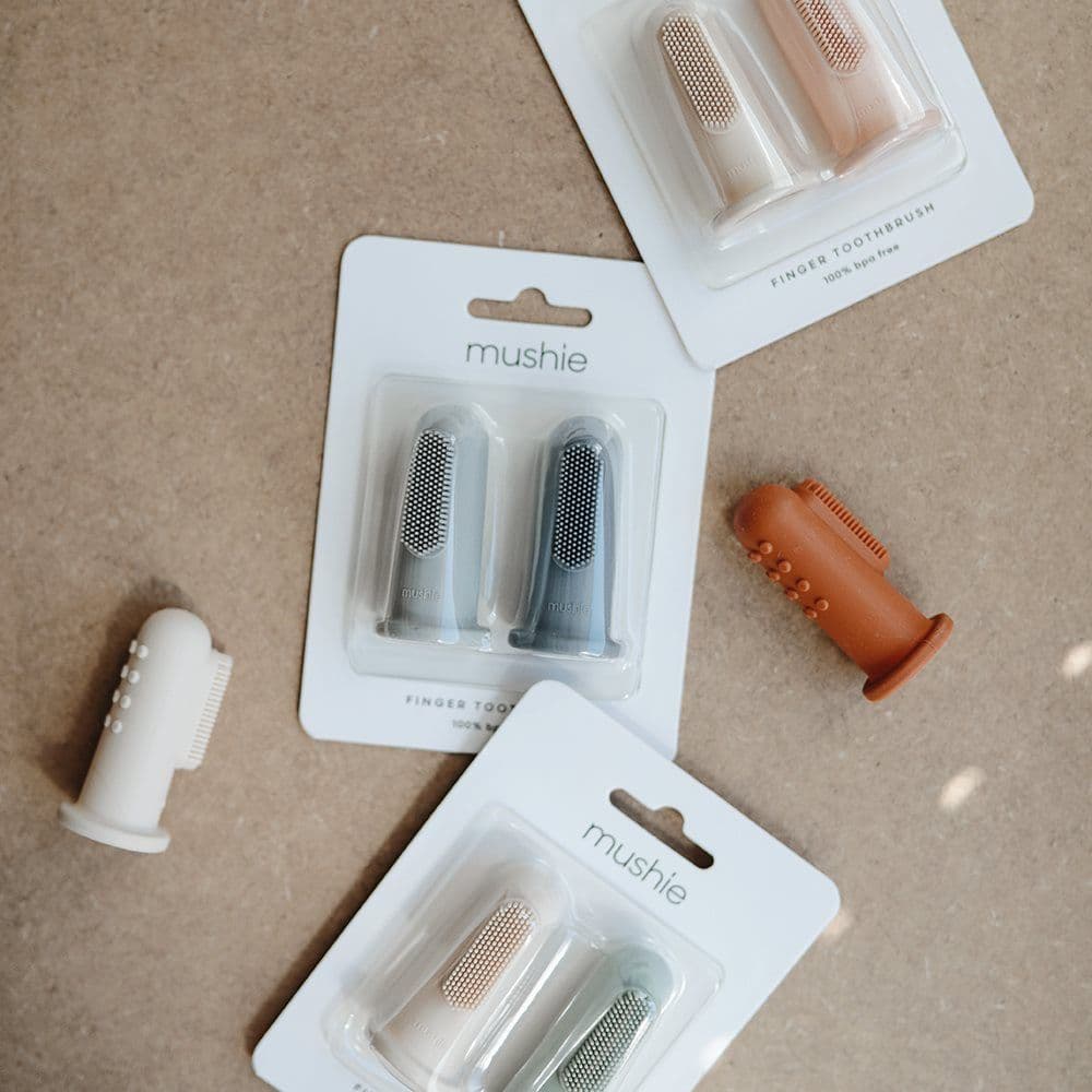 Finger Toothbrush-Toothbrushes-Mushie-810052460192-Shifting Sand & Blush-Stardust-Store