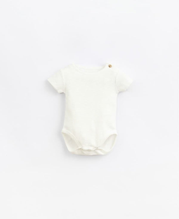 Short-sleeve Body in Organic Cotton-T-shirt-Play Up-0 MONTHS-Plaster-Stardust-Store