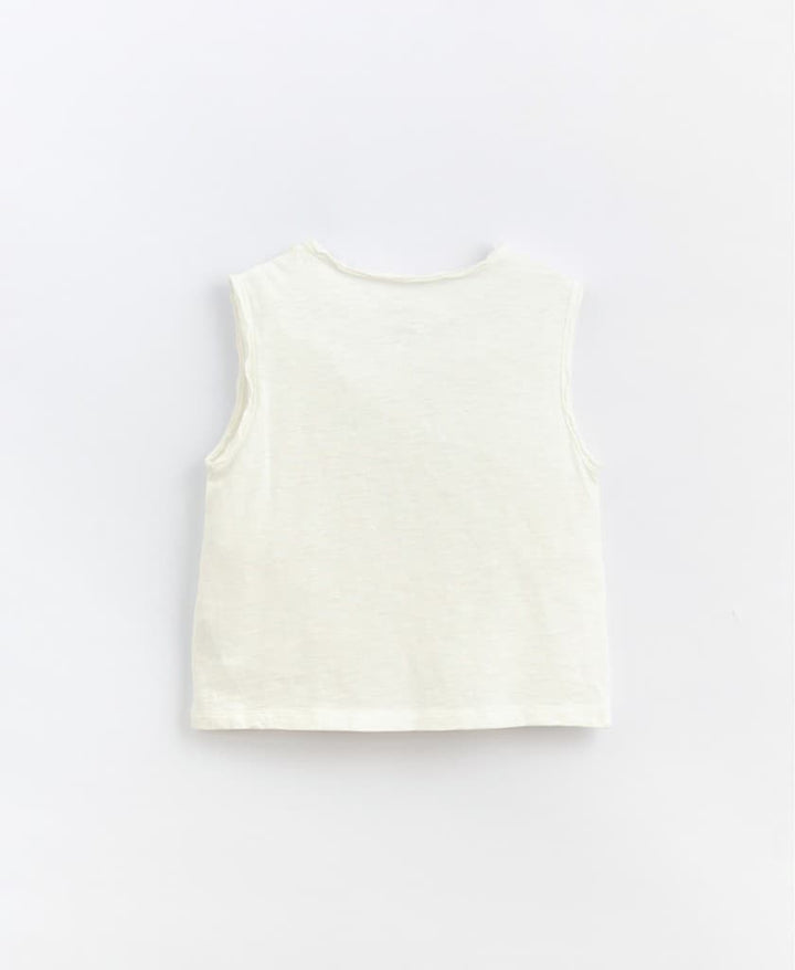 Sleeve-less T-shirt in Organic Cotton-T-shirt-Play Up-4 Y-Stardust-Store