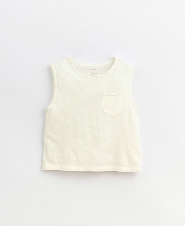 Sleeve-less T-shirt in Organic Cotton-T-shirt-Play Up-4 Y-Stardust-Store
