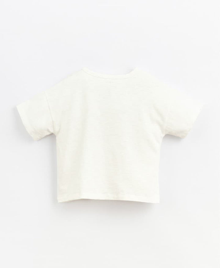 T-shirt in Blend of Organic Cotton and Linen | Basketry-T-shirt-Play Up-4 Y-Stardust-Store