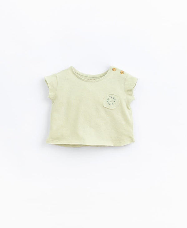 T-shirt with In-set Detail on Bodice-T-shirt-Play Up-0 MONTHS-Stardust-Store
